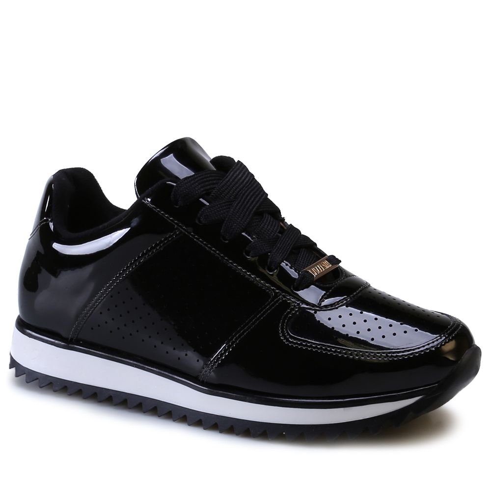 tenis de verniz preto vizzano