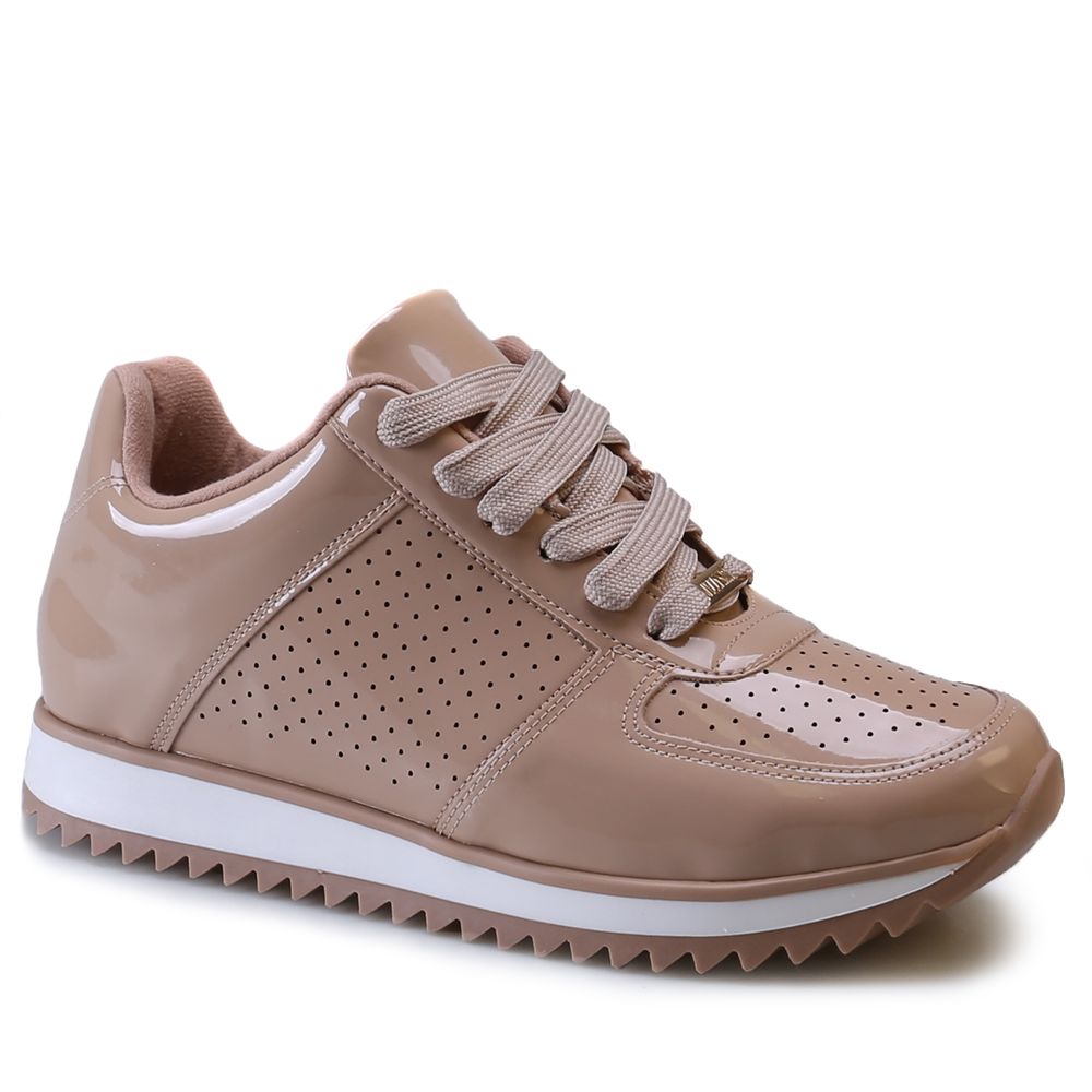 tenis vizzano bege verniz